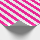 Großes Pink-und Weiß-Streifen-Packpapier Geschenkpapier (Ecke)