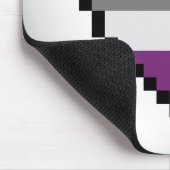 Großes Pixel-Herzdesign im asexuellen Stolperfeld Mousepad (Ecke)