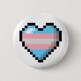 Großes Pixel Herzdesign im Transgender-Prix-Flag Button