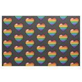 Großes Pixel Herzdesign in LGBTQ-Regenbogenfarben Stoff (Fat Quarter (45,7 x 55,9 cm))