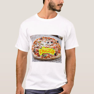 Großes Pizza-Bild - Leckeres Essen Illustration T-Shirt