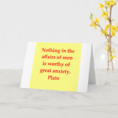 großes Plato-Zitat Karte (Gelbe Blume)