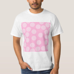 Großes Punkt-Muster. Erblassen Sie - Rosa und T-Shirt