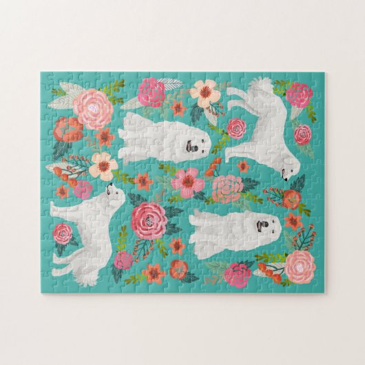 Großes Pyrenäen Hund Vintag Puzzle (Horizontal)