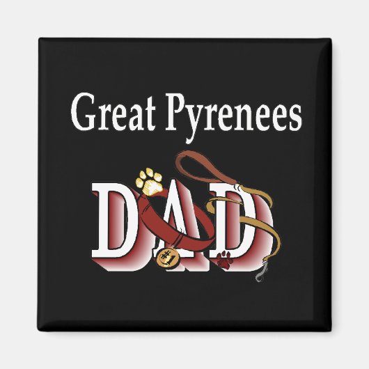 Großes Pyrenäen VATER Magnet (Vorne)