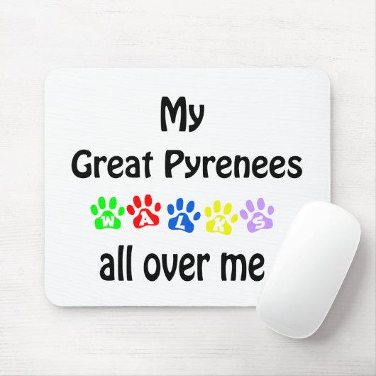 Großes Pyrenäendesign Mousepad (Mit Mouse)