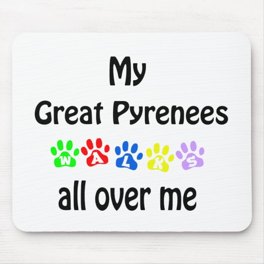 Großes Pyrenäendesign Mousepad (Vorne)