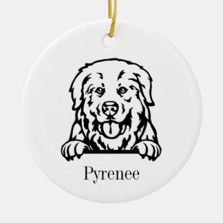 Großes Pyrenäenschmuck Keramik Ornament