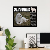 GROSSES PYRENEES BREED CHARAKTERISTICS POSTER (Heimbüro)