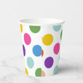 Grosses Rainbow Polka Dot Pattern Pappbecher (Rechts)