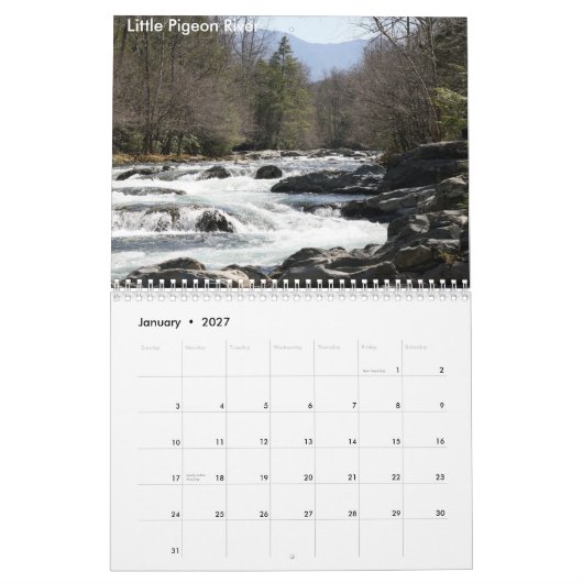 Großes rauchiges Mountains2010Calendar… Kalender (Jan 2027)