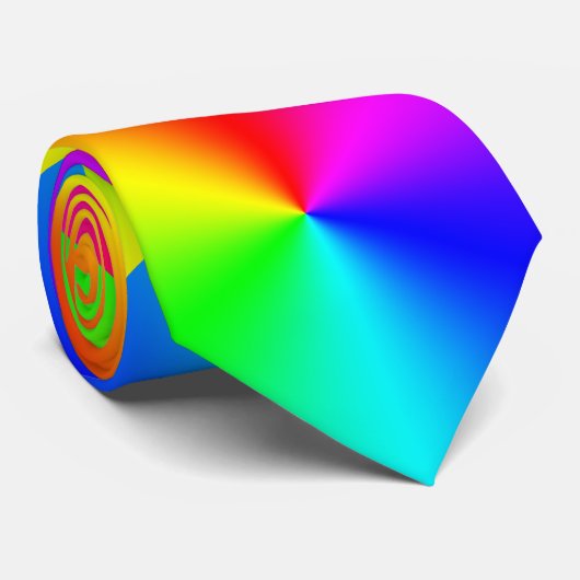 Großes Regenbogen-Muster Krawatte (Gerollt)