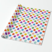 Großes regenbogenfarbenes Tupfenmuster Geschenkpapier (Ungerollt)