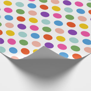 Großes regenbogenfarbenes Tupfenmuster Geschenkpapier