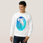 Großes Reiher-Oval-Shirt Sweatshirt (Vorne ganz)