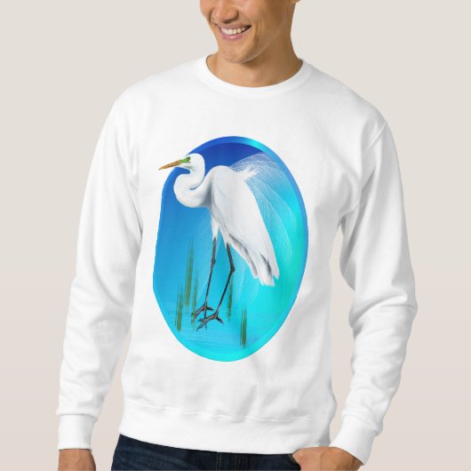 Großes Reiher-Oval-Shirt Sweatshirt (Vorderseite)