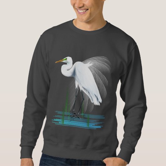 Großes Reiher-Shirt Sweatshirt (Vorderseite)