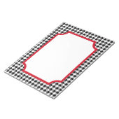 Grosses Retro-Hahnentrittmuster Notepad Notizblock (angewinkelt)