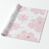 Grosses rosa Boho Trendfloral Wrapping Paper Geschenkpapier (Ungerollt)