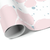 Grosses rosa Boho Trendfloral Wrapping Paper Geschenkpapier (Rolleneckpunkt)
