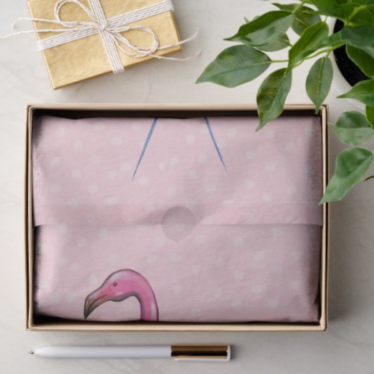 Großes rosa Flamingogewebe-Geschenk-Packpapier Seidenpapier (Geschenk)