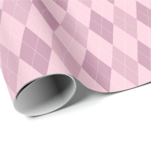 Großes rosa kariertes Geschenkpapier