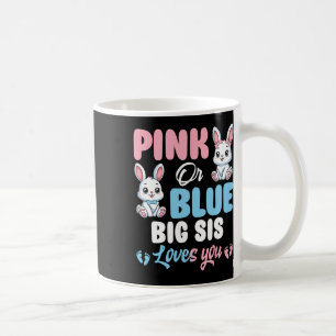 Großes rosa oder blaues Schwester-Häschen verrät d Kaffeetasse