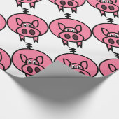Großes rosa Schwein-Packpapier Geschenkpapier (Ecke)