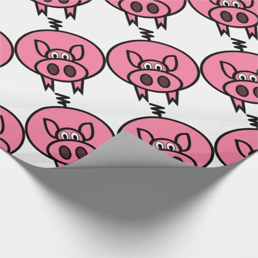 Großes rosa Schwein-Packpapier Geschenkpapier (Ecke)