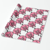 Großes rosa Schwein-Packpapier Geschenkpapier (Ungerollt)