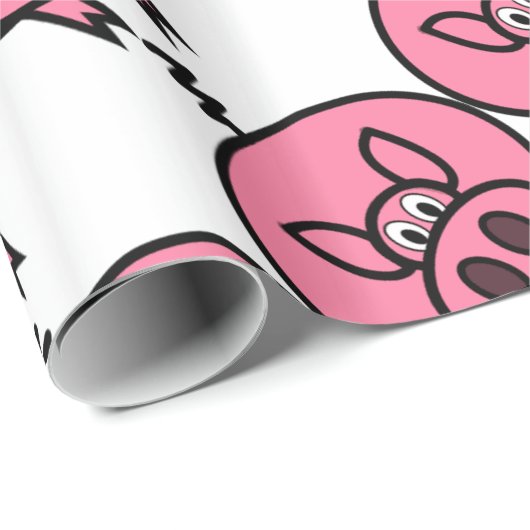 Großes rosa Schwein-Packpapier Geschenkpapier (Rolleneckpunkt)