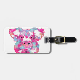 Großes rosa Schwein schmutziges Ego Gepäckanhänger