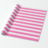 Großes rosa und Weiß Stripes Packpapier (Ungerollt)