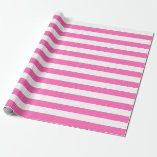 Großes rosa und Weiß Stripes Packpapier