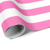 Großes rosa und Weiß Stripes Packpapier (Rolleneckpunkt)