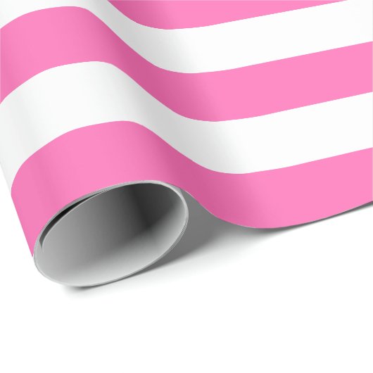 Großes rosa und Weiß Stripes Packpapier (Rolleneckpunkt)