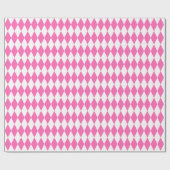 Grosses rosa und weißes Harlequin-Umschlagpapier Geschenkpapier (Flach)