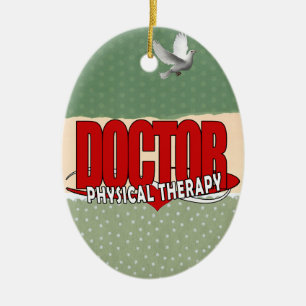 GROSSES ROT DOKTOR-KÖRPERLICHE THERAPIE KERAMIK ORNAMENT