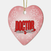 GROSSES ROT DOKTOR-KÖRPERLICHE THERAPIE KERAMIKORNAMENT (Links)