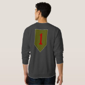 Großes Rot eins, 1. Identifikations-Flecken Sweatshirt (Schwarz voll)