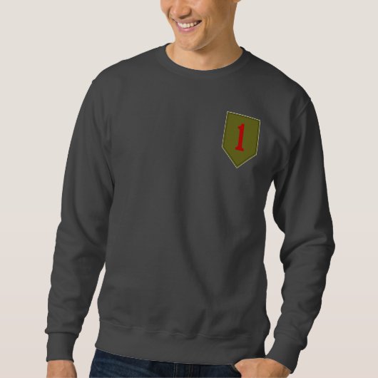Großes Rot eins, 1. Identifikations-Flecken Sweatshirt (Vorderseite)