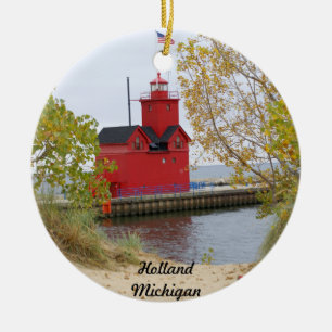 Großes Rot, Holland Michigan Keramik Ornament