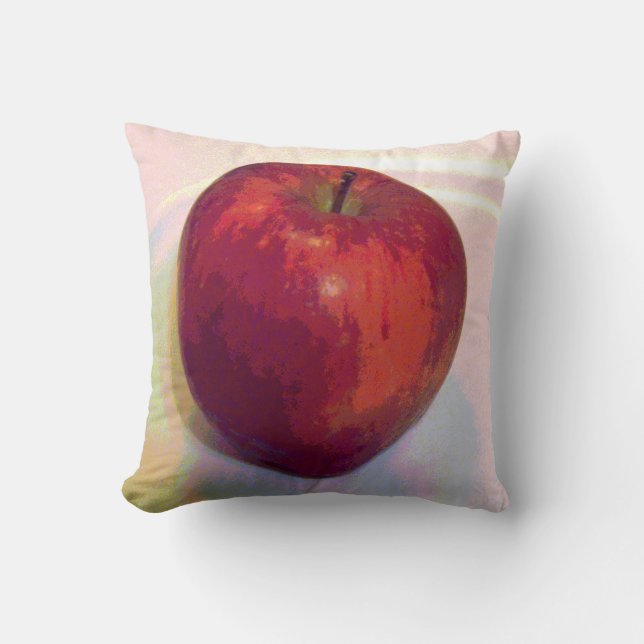 Großes rotes Apple Kissen (Vorderseite)
