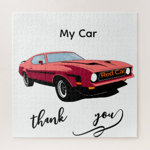 Großes rotes Auto – Mein Auto-Design-Puzzle Puzzle