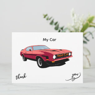 Großes Rotes Auto – Meine Auto-Design-Einladung Einladung