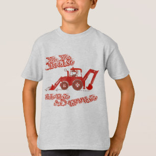 Großes Rotes Bagger-T-Shirt T-Shirt