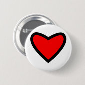 Großes rotes Herz Button (Vorne & Hinten)
