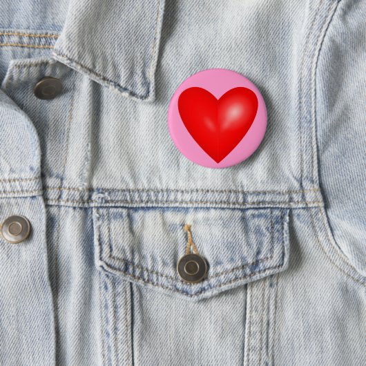 Großes rotes Herz der Liebe Button (Beispiel)