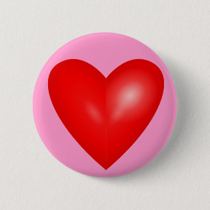 Großes rotes Herz der Liebe Button