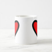 Großes rotes Herz Kaffeetasse (Mittel)